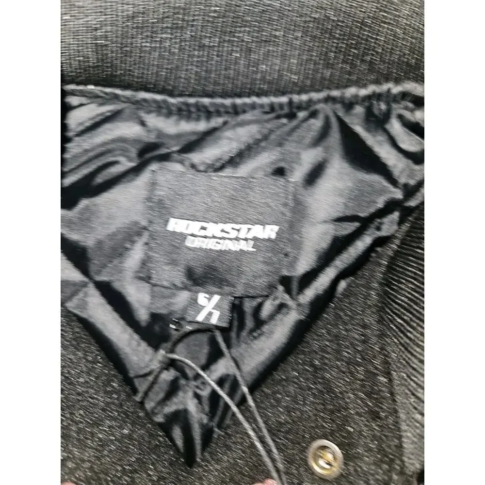 NWT! Rockstar Original YOUTH Boys Vidar Black Varsity Bomber Jacket SZ 6/7 $165